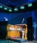 spaceman on a Virtually Reality set