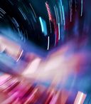 Motion blurred neon lights image
