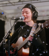 Marnie Glum performing to a remote live audience whilst being fully motion captured at the XR Stories lab (The Guildhall, York).