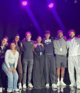 Group photo of participants at the Music and Mindset Retreat held at CoSTAR Live Lab, combining creative development with mental wellness support
