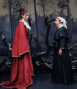 A still from a Scots language learning production filmed at the CoSTAR Realtime Lab using virtual production technology