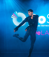 Performer at the CoSTAR Live Lab launch event at Production Park, Wakefield, February 2025