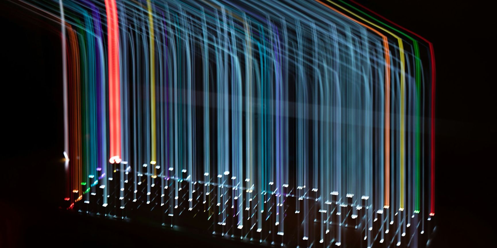 Stage lighting immersive production, colourful lights, with motion blue