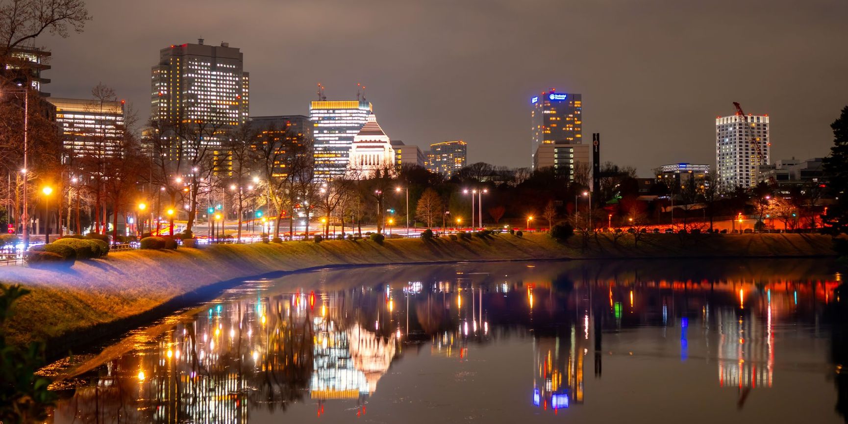 japan national diet building waterfront view