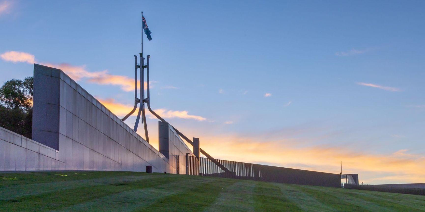 The Parliament House building in Canberra, Australia, representing the Creative Technology in Australia policy snapshot