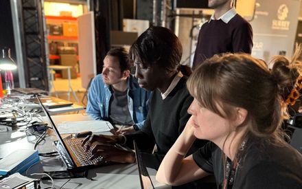  Wide-angle view of the CoSTAR AI Squad workshop taking place at Futures Studio, National Lab, March 2026