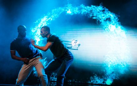 Performers at the CoSTAR Live Lab launch event at Production Park, Wakefield, February 2025