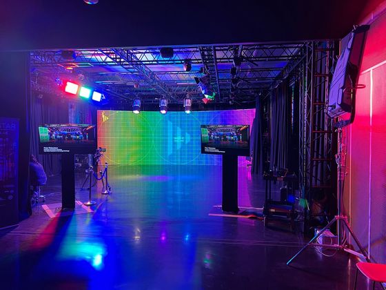 Image of CoSTAR National Lab's Futures Studio with test VP screen 