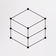AI compute icon for illustrative purposes - lines and dots black on grey 
