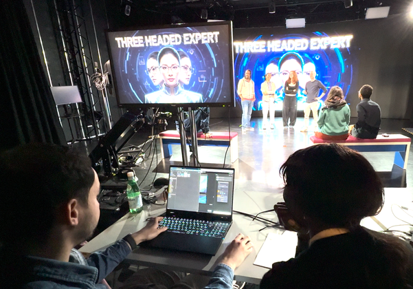 An afternoon briefing session during the CoSTAR National Lab AI Squad event at Futures Studio, March 2026 